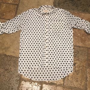 Michael Kors polka dot silk button down